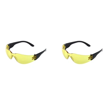 Качествени 2X жълти прозрачни лещи, защитни очила за спорт на закрито и открито, Защитни очила