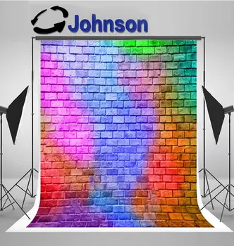 Цветни фонове с текстура на тухлена стена, Висококачествен компютърен печат, фон за снимки за парти