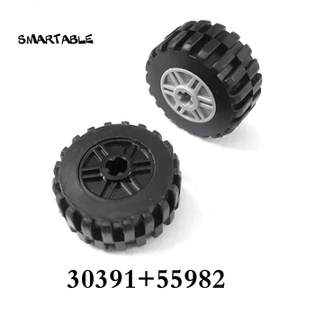 Smartable Technical Ev3 30,4x14 мм колела и 18x14 мм Главините, Та MOC резервни Части Градивен елемент на Играчката е Съвместима 30391 + 55982 5 бр./компл.
