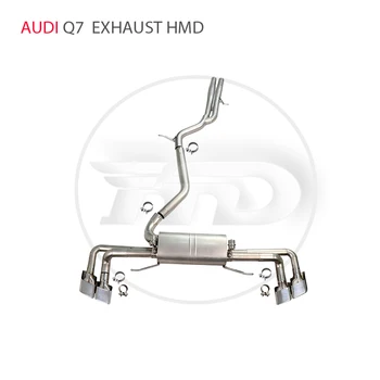 HMD Изпускателния колектор от неръждаема стомана, Канализация тръба за Audi Q7, Клапан за автоматично модификация, автоаксесоари, ауспуси