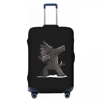 Обичай забавен чанта за багаж с куче-шотландски терьером, модни калъфи за пътни куфари Scottie Любовник за 18-32 инча