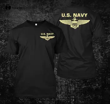 Авиаторски на ВМС на САЩ - Мъжки t-shirt по поръчка отзад и отпред, бели тениски за мъже