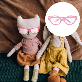 Очила за преобличане на кукли, мини-очила, куклени точки за 12-инчов кукли, хипи, Прозрачни лещи, очила с кръгли рамки, очила за очите