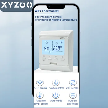 WiFi Термостат за топла пол Sasha Електрически/Охладителна/Бойлер Умен дом 220 В Цифров дистанционно управление с датчик за температура