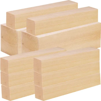10 бр. Дървени блокове за дърворезба, дървени блокове за рендосване, непълни блокове от липа за начинаещи и професионалисти