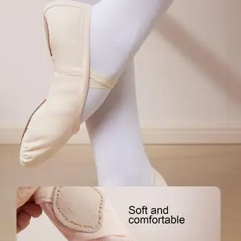 Обувки за йога, меки еластични дамски балет апартаменти, парусиновые танцови обувки на отделни подметка, здрава удобни обувки